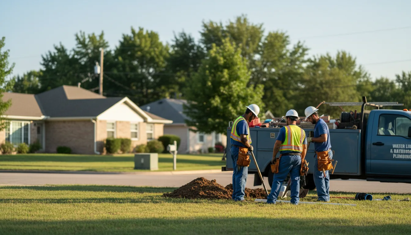 Residential water line and bathroom plumbing service in Rock Valley, IA